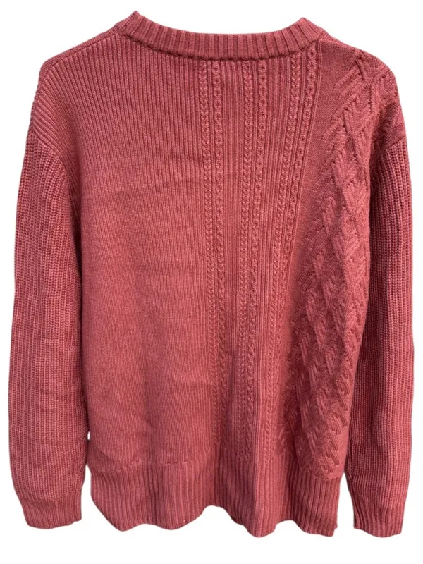 NWT Banana Republic Mixed Cable Knit Wool Blend Sweater Rust Size Small - Image 6