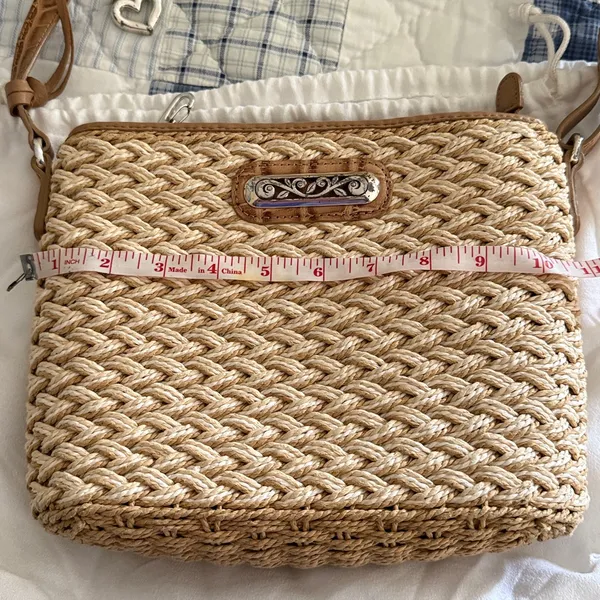 Brighton Emme woven crossbody bag with heart charm and dust bag - Image 8
