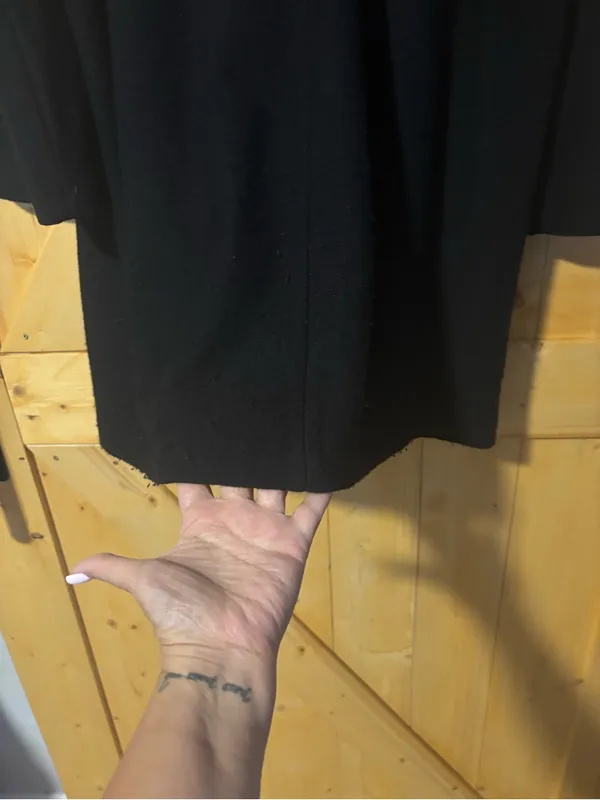 Nanette Nanette Lepore Black 100%‎ Wool Bell Sleeve Coat Large - Image 9