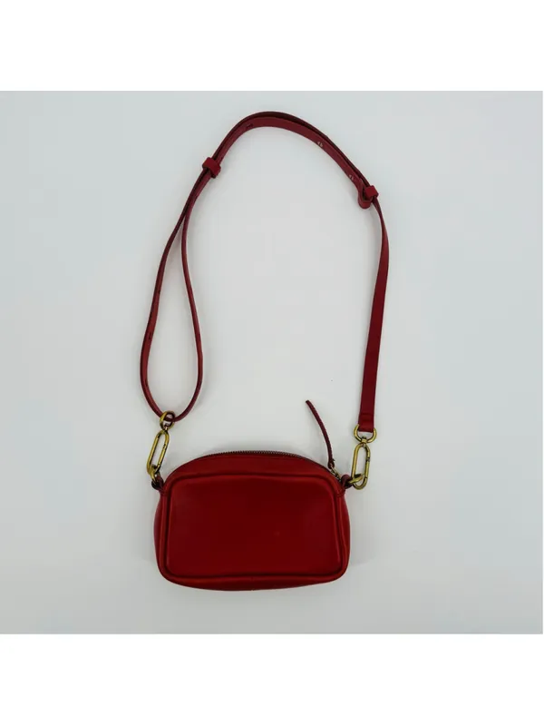 Madewell Red Italian Leather Crossbody Carabiner Bag - Image 2