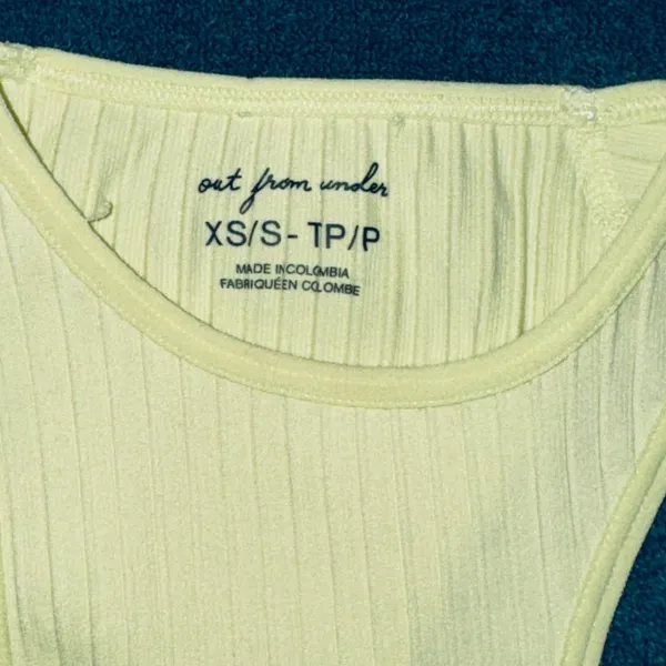 Urban Outfitters 153 | NWT Out From Under Asymmetrical Ribbed Cutout Crop Tank Top‎ Lime XS/S - Image 3