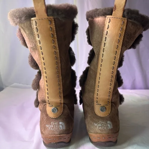 The North Face Dark Brown Fur-Lined Winter Boots - Image 8