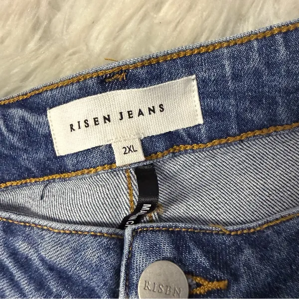 Risen High Rise Relaxed Skinny Jeans Size 2XL (18) NWT Distressed XRDP1206 - Image 4