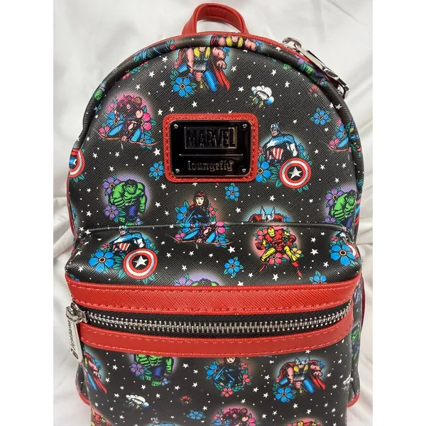 Loungefly Marvel‎ Avengers Tattoo Floral Mini Backpack - Image 3