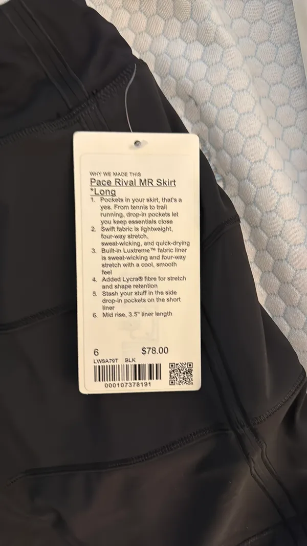 Lululemon Pace Rival Skirt Mid-Rise Long - Image 3