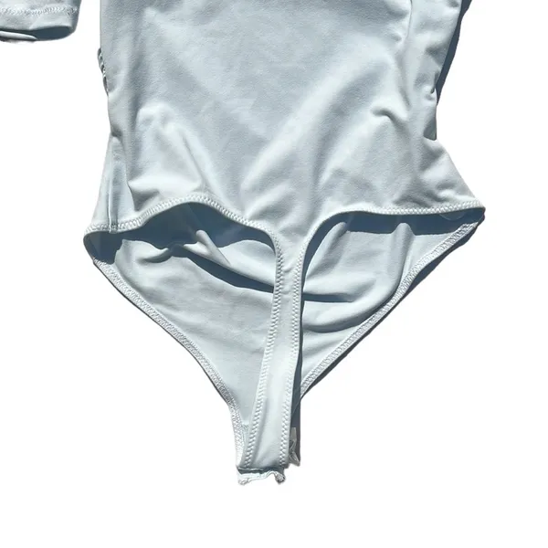 Free People Somethin’ Bout You‎ One Shoulder Bodysuit Crisp Morning Light Small - Image 12