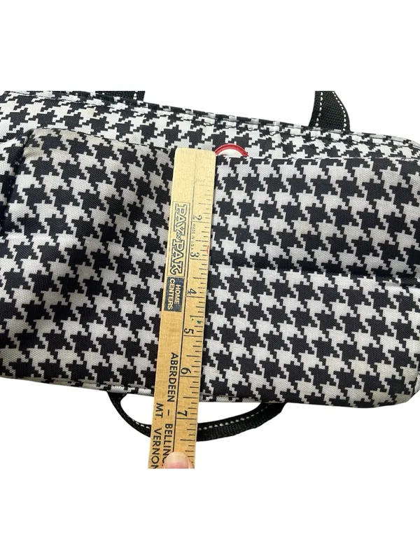 Igloo Houndstooth Insulated Soft Cooler Lunch Tote Bag Canvas Reusable Black - Image 5