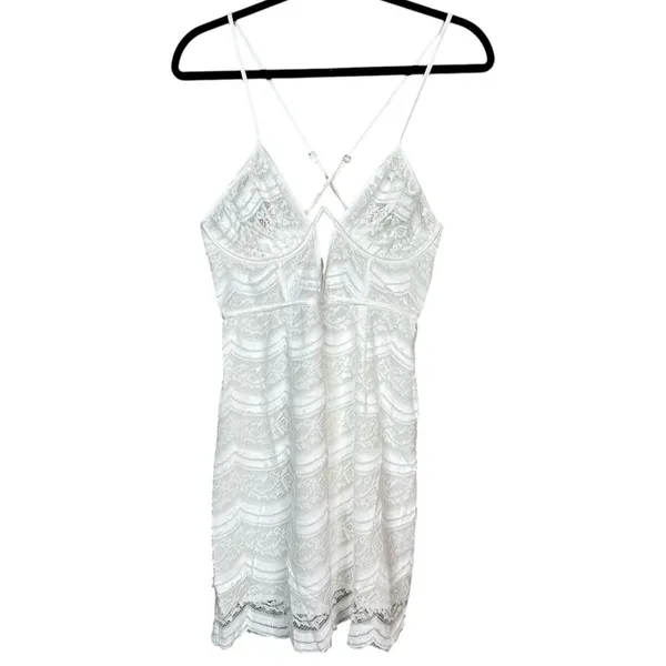 For Love and Lemons Mimi Mini White Lace Dress Size Medium NWT - Image 4