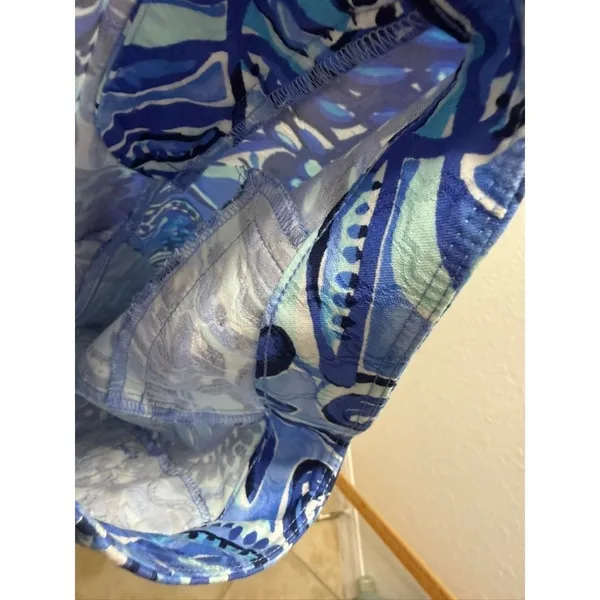Lilly Pulitzer Kelly Skinny Ankle Pants Iris Blue Zanzibar Zoo Jacquard Womens 0 - Image 13
