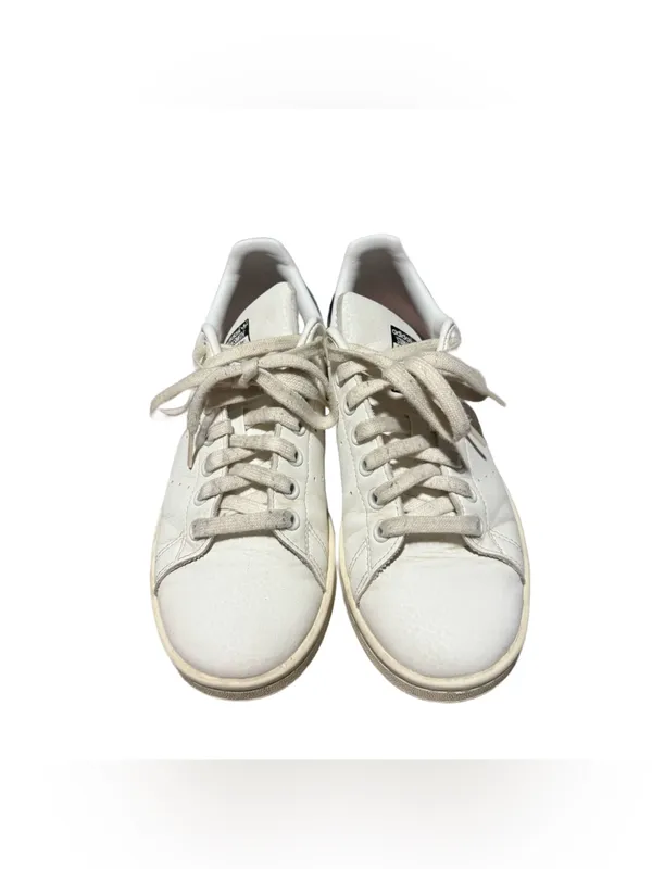 Adidas Stan Smith Women's 7 White Legend Ink Orange Leather Sneaker Low Top Prep - Image 6
