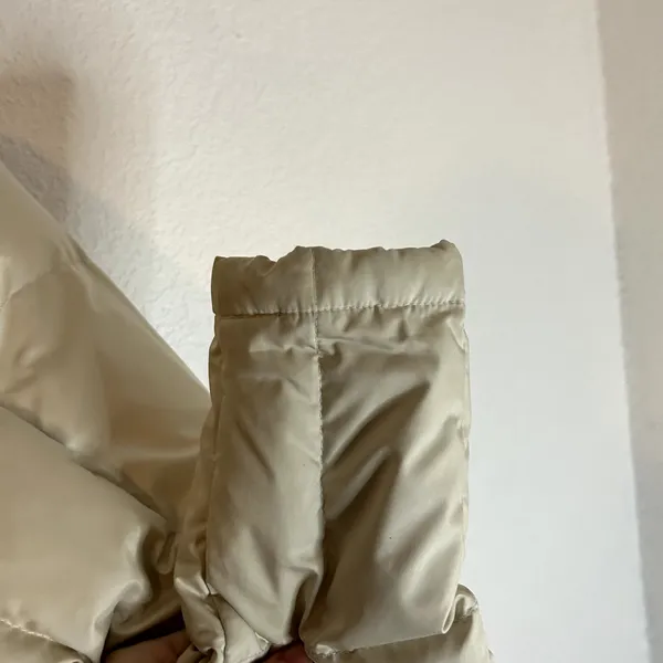 The North Face 600 Fill Vintage Puffer Parka Womens Size Large Cream Silver 2008 - Image 14