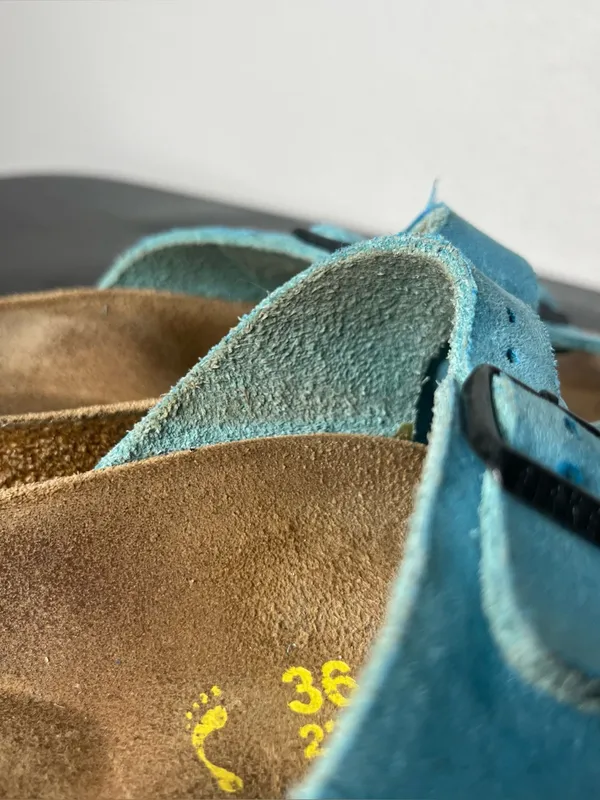 Birkenstock Blue Sydney Two Strap Leather Sandals EU 36 - Image 5