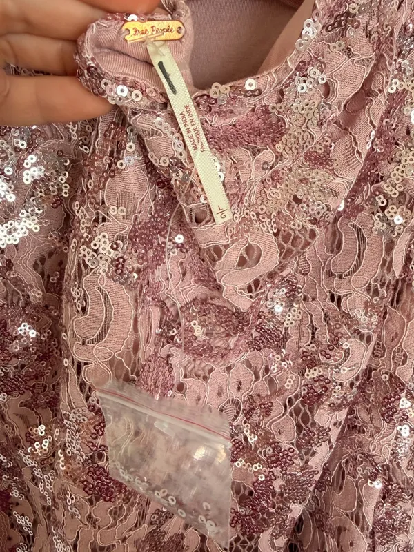 NWOT Free People Night Gaze Mini Sequin Dress Large - Image 5
