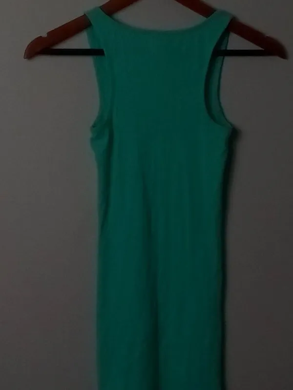 PINK VS XS Mint Green Ribbed Undershirt Tank Top - Image 3