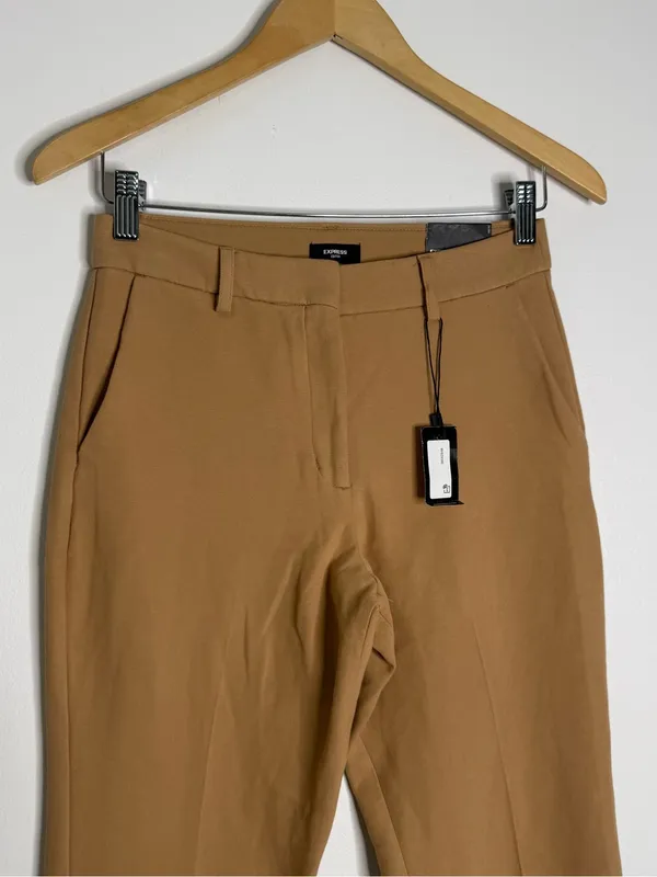 Express Editor Mid Rise Bootcut Trouser Pants Size 2 Wheat NWT - Image 5