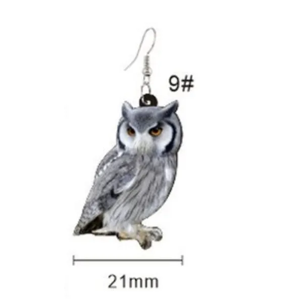 Owl earrings Harry Potter Hedwig Acrylic Bundle Me Unique Gift Dark Academia NEW - Image 2