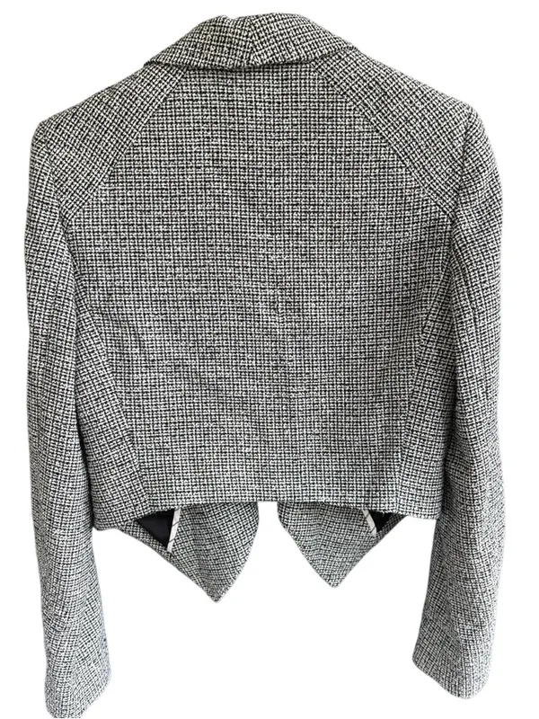 Alice + Olivia Open Front Tweed Cropped Blazer Size - Image 6