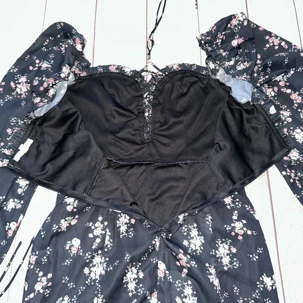 Black Ruched Dress - Image 7