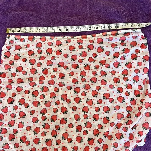 Size 4XL 3 piece strawberry print bikini top bottom coverup EUC - Image 13