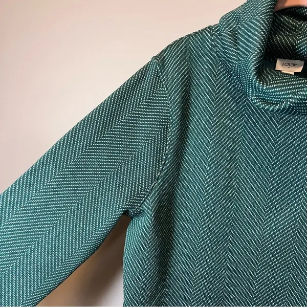 J. Crew Women’s Long Sleeve Funnel Neck Pullover Sweater Green XL‎ - Image 5