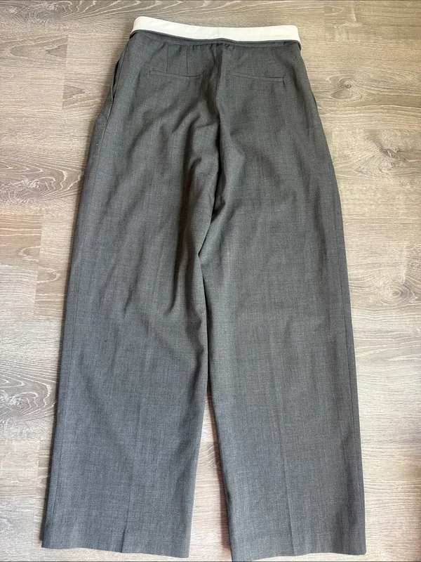 Aritzia Babaton Wool twill mid-rise pleated trousers with foldover waistband 6 - Image 5