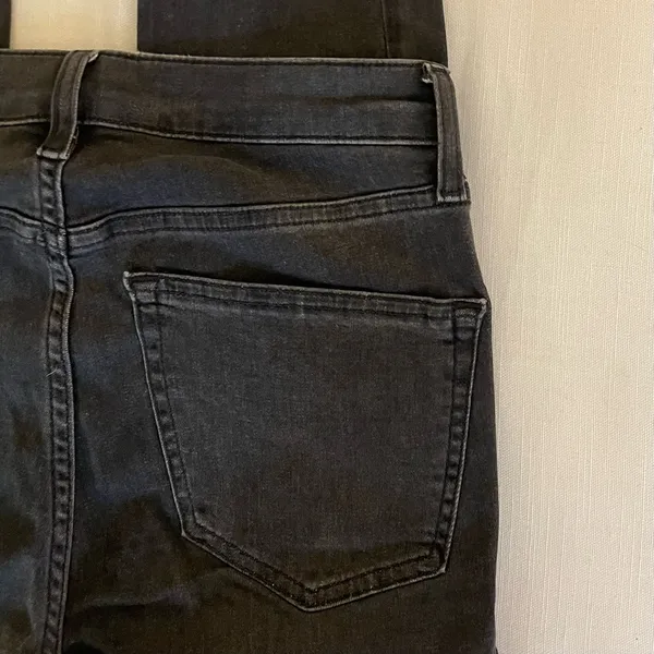 Topshop Moto - Jamie High Rise Skinny Distressed Jeans, Gray/Black, Size 28, EUC - Image 6