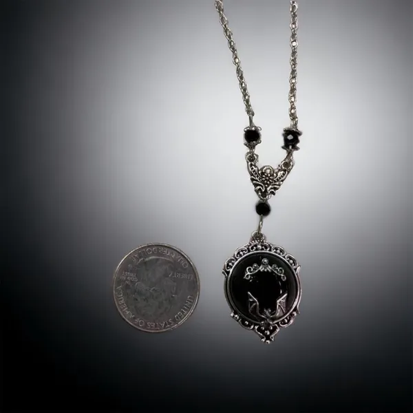 Gothic Bat Silver Plated‎ Pendant Necklace Faux Fashion Jewelry - Image 3