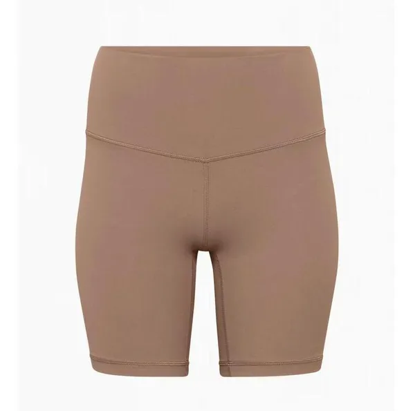 NEW Aritzia TNA Butter Atmosphere 7" High Waisted Bike Shorts Tan Brown Size XS - Image 4