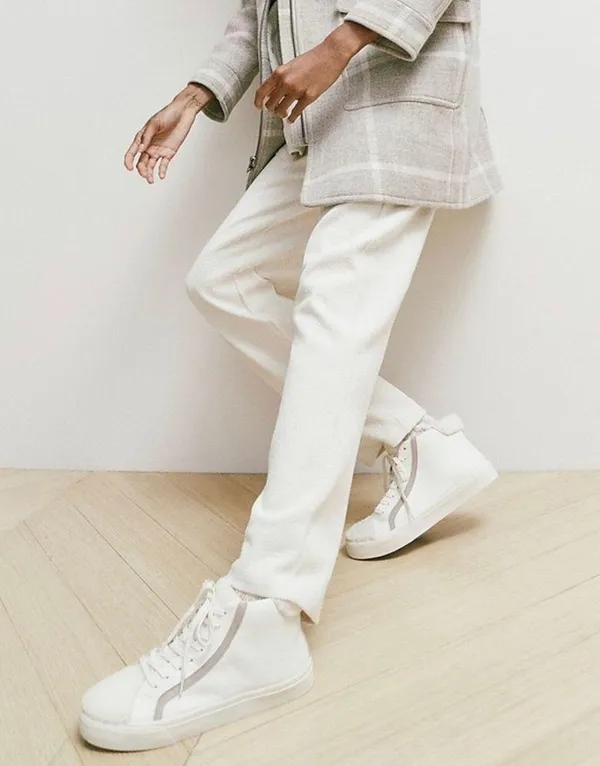 Madewell Cloudlift Sidewalk High-Top Sneakers in Leather: Sherpa Edition - Image 5