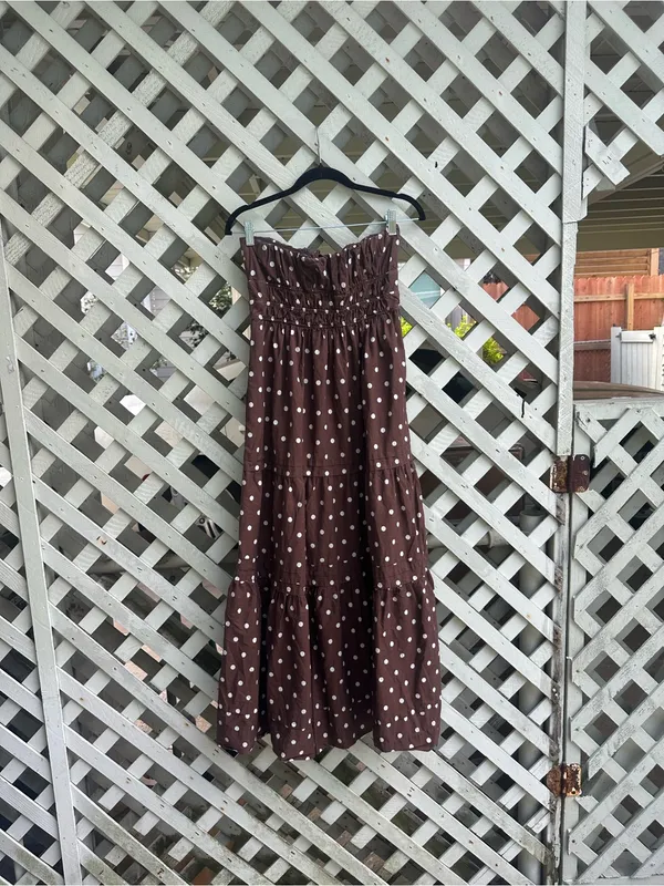 Free People Anthropologie Somerset Strapless Maxi Dress - Image 9