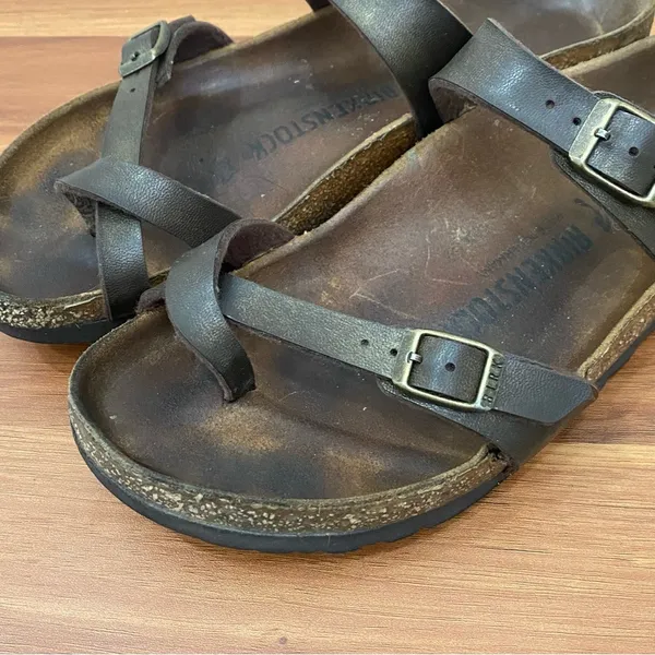 Birkenstock Mayari Habana Oiled Leather Double Strap Women’s Sandals L9 M7 40 - Image 5