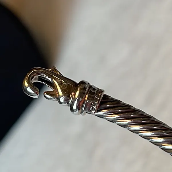 David Yurman Three Section Necklace .925/14k - Image 9