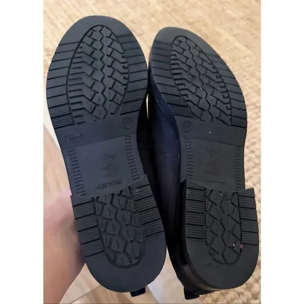 Eddie Bauer Black Nubuck Leather Flats Made in Italy Slip On Shoes Women 8N - Image 8