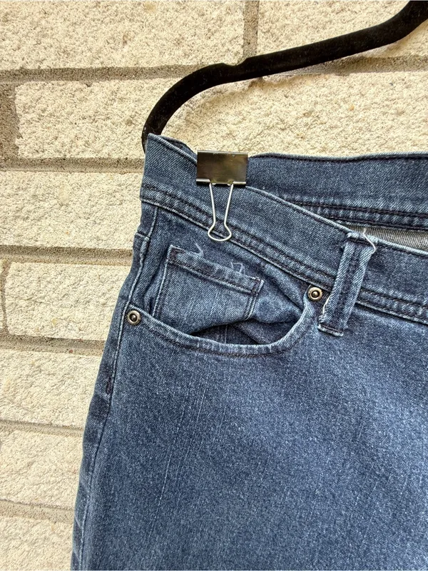 New York & Company Dark Indigo Wide Leg Flare Jeans - Image 10