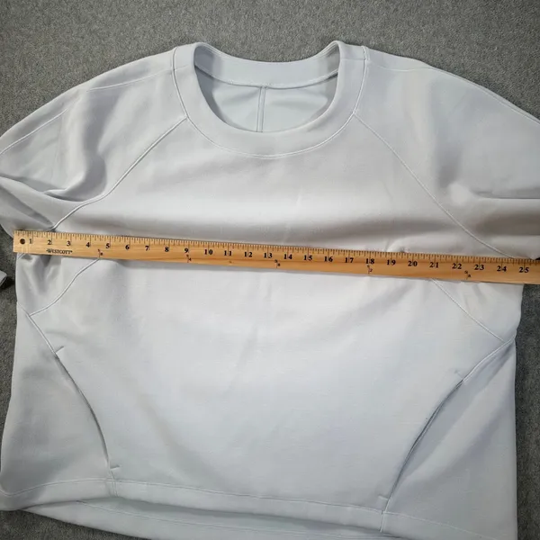 Lululemon AirWrap Modal Crew Sweatshirt Alpine White 16 Boxy Cropped Pullover - Image 6