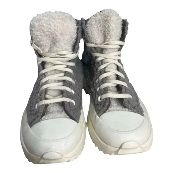 Converse Run Star Grey Hike Hi Platform M8/W9.5 172202C Sherpa Vapor Boot Shoes - Image 3