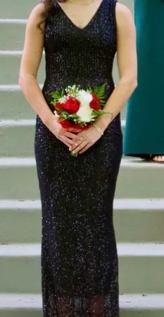 Amazon Black Sequin Tight Dress - Image 3