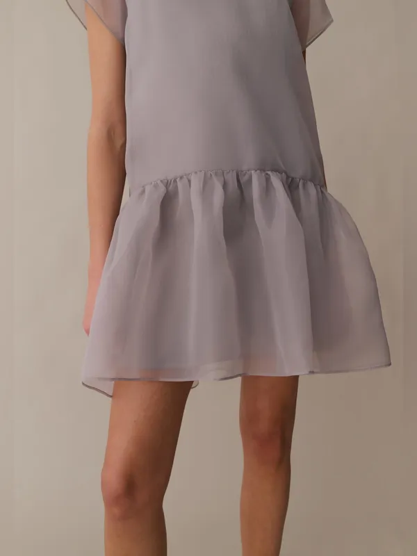 NWT Few Moda Joni Dress size Small Stone Gray Silver Staud mini - Image 5
