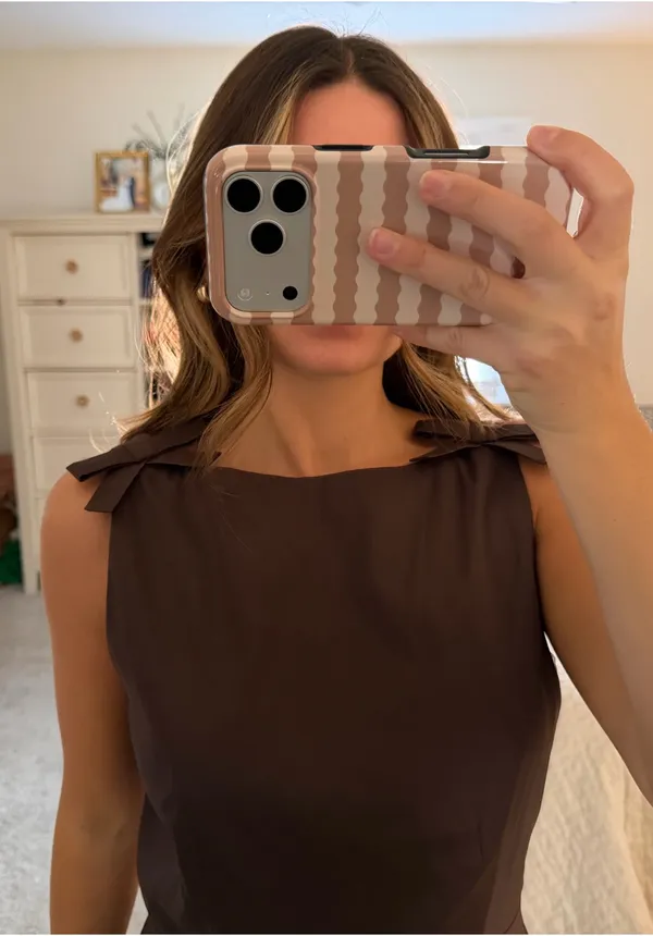 Gianni Bini Brown open back high neck mini dress - Image 3