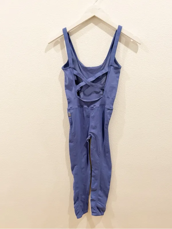 NEW Free People Good Karma Jumpsuit Blue Size XS/S - Image 4