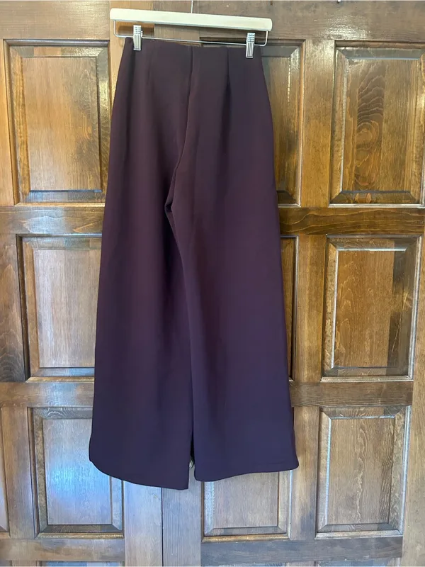 SPANX AirEssentials Zero Waistband Wide Leg Pants XS Truffle Brown 21722R Lounge - Image 4
