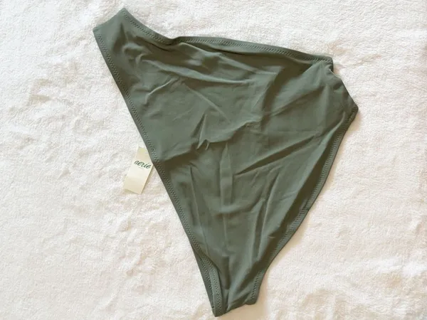 NWT Aerie Olive Green Bikini Bottoms - Size: Large - Image 4