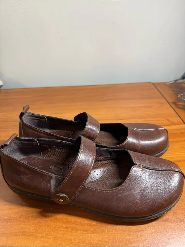 B.o.c. Brown Mary Jane Style Clog Loafer Comfort Shoe Button Slip On Brown 10 - Image 5