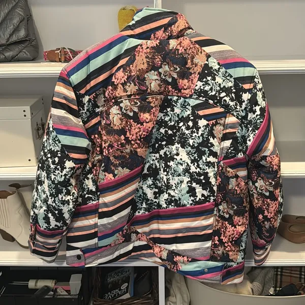 Free People New Movement Women's Bunny Slope Printed Puffer Ski Jacket Large - Image 7