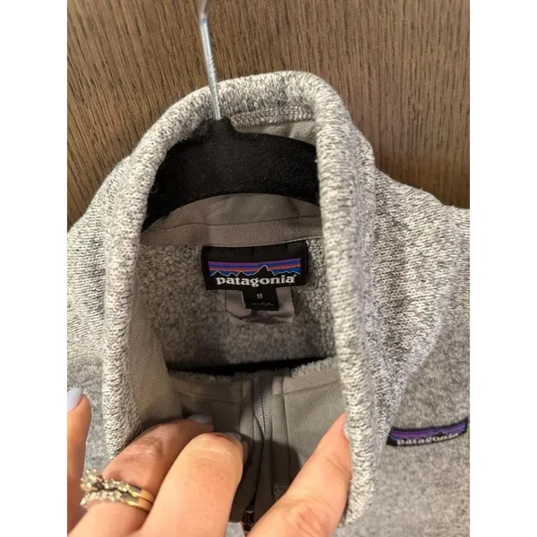 Patagonia Women's Better Sweater 1/4 Zip pullover‎ grey heather womens medium - Image 3