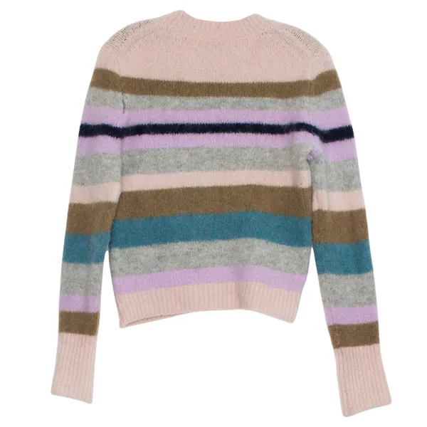Point Sur J Crew Sweater Alpaca Merino Wool ASO Cottage Preppy Stripe Medium - Image 2