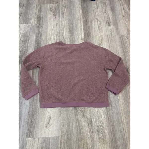 Patagonia Women's Shearling Crew Size Small‎ Crewneck Dusty Rose Sweatshirt - Image 4