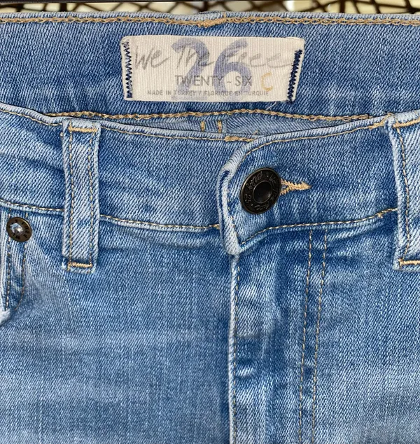 Free People We The Free Great Heights Frayed Skinny Jeans Size 26 - Image 6