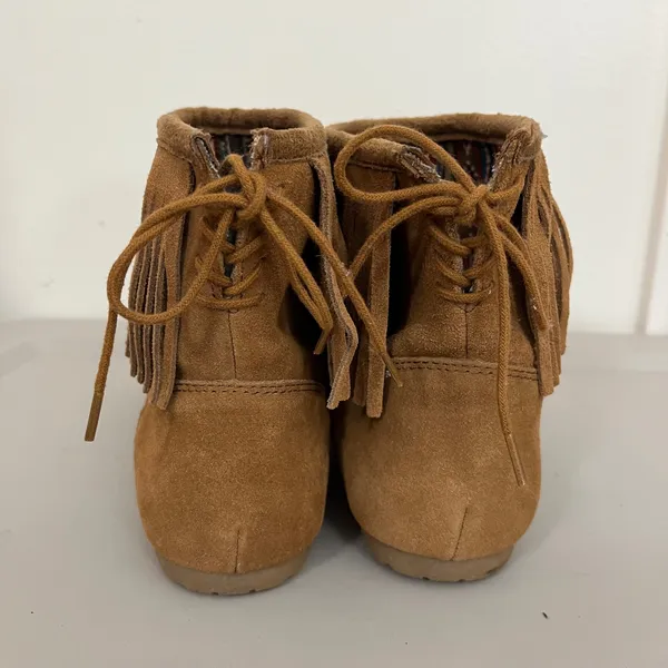 Makalu Canyon Fringed Suede Moccasin Ankle Boots Women 10 Boho Western Festival - Image 3