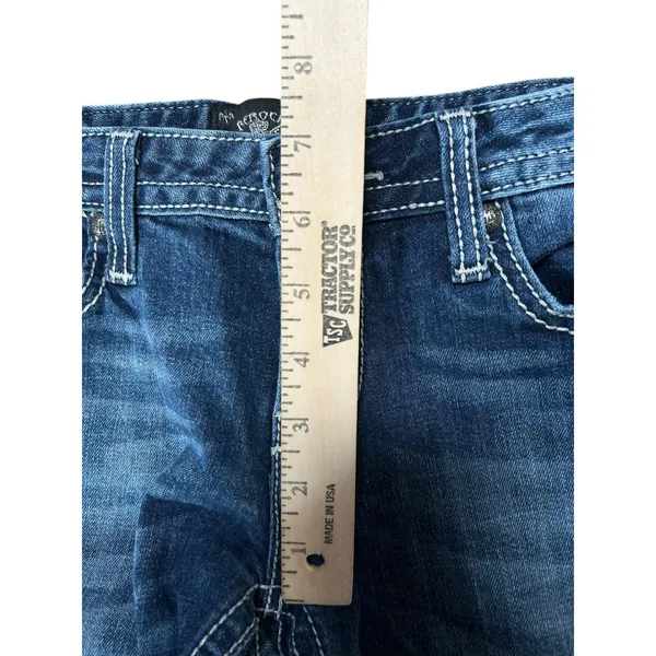 Rock For Express Y2K‎ Jeans Womens Size 6R Boot Cut Dark Wash Denim Embellished - Image 10